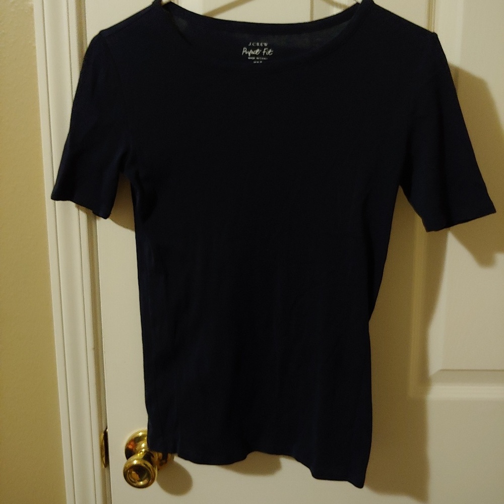 J Crew Perfect Fit Dark Blue XXS Tee
